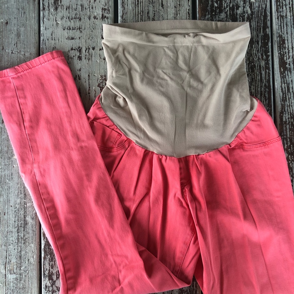 Coral Maternity Pants